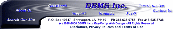 DBMS Home Site Navigator
