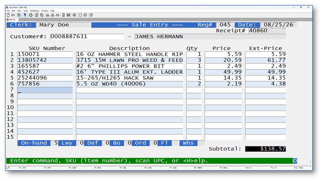 SALES ENTRY